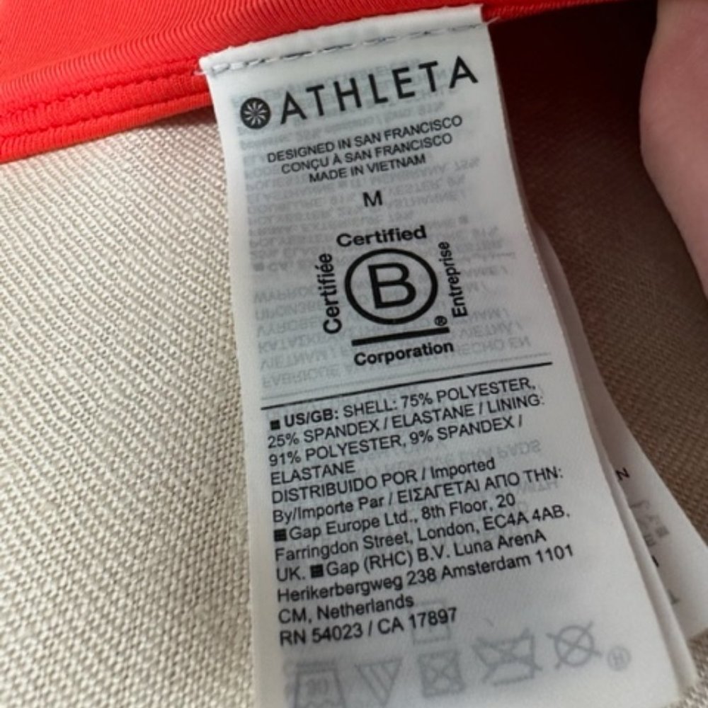 Athleta Orange Criss Cross Bra Tank - Picture 2 of 12